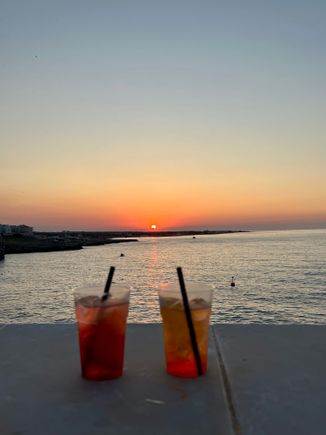 Cocktails at sunset