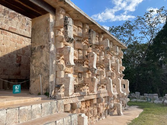 Lots of carvings of Chaac the Rain God on the Codz Poop