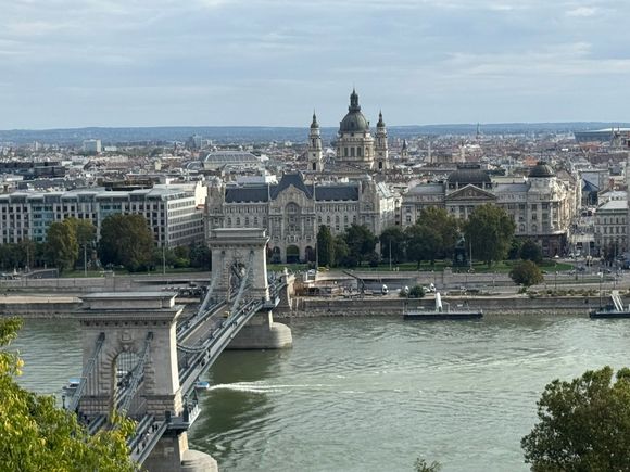 Szechenyi Chain Bridge from the hilltop