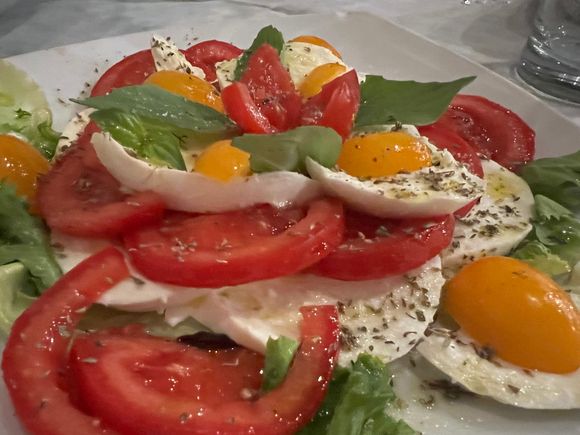 A gorgeous caprese that would have served 3