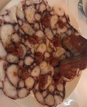 Octopus carpaccio - Le Farfalle