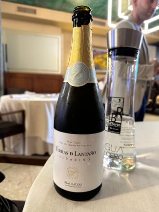 I drank this delicious sparkling Albarino.