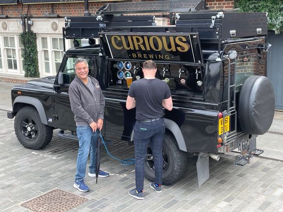 This guy is selling beers out of his truck!  So cool, parked right on Bankside and he was busy.  I guess if the cops come, he just jumps in the truck and takes off