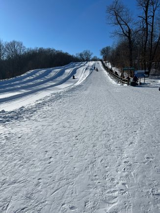 The tubing hill, from the bottom up.