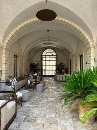 Palazzo Tafuri, lobby.  Hotel has ten rooms.