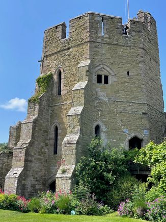 This is the large south tower and you can wall all the the way to the top.  Did I say walk?  Climb is more like it