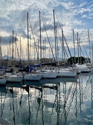 La Cala harbor, which we can see a bit of from our terrace