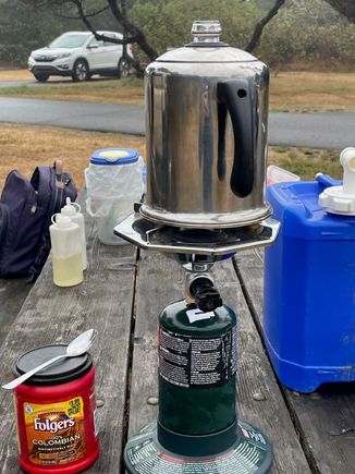 Nothing like a cup of old school coffee from the percolater.