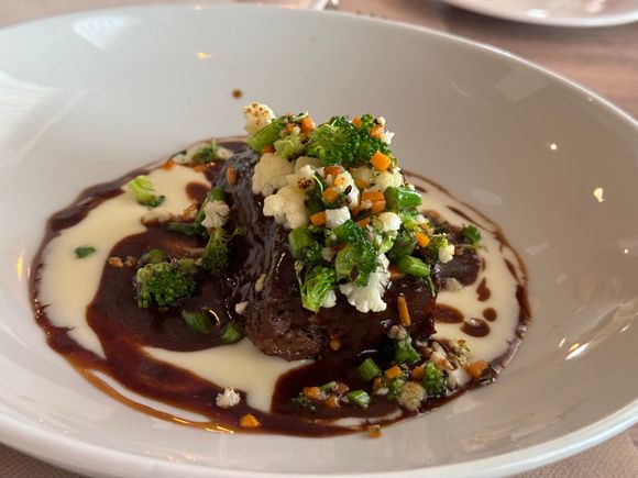 Oxtail in a red wine sauce