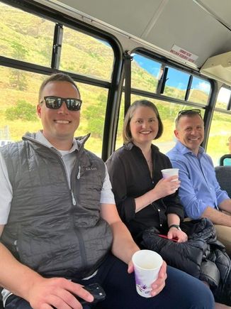 Shuttle busses ran from my parents’ house to the wedding which was six miles away at my aunt and uncle’s house. My BIL, Brian, me and my favorite wedding date. 