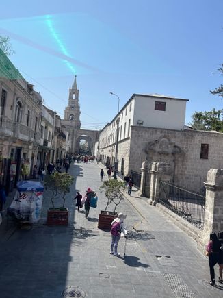 Leaving Arequipa, crossed river to Yanahuara