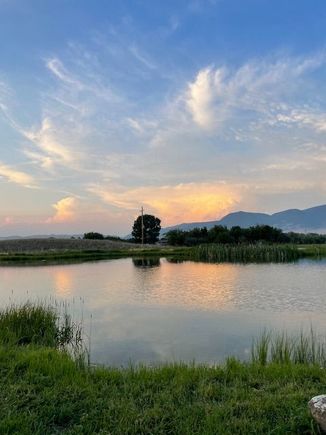 Fish pond at the Madison Valley Ranch.