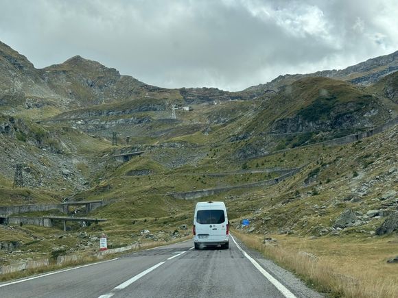 The Transfagarasan Highway - just before the switchbacks begin