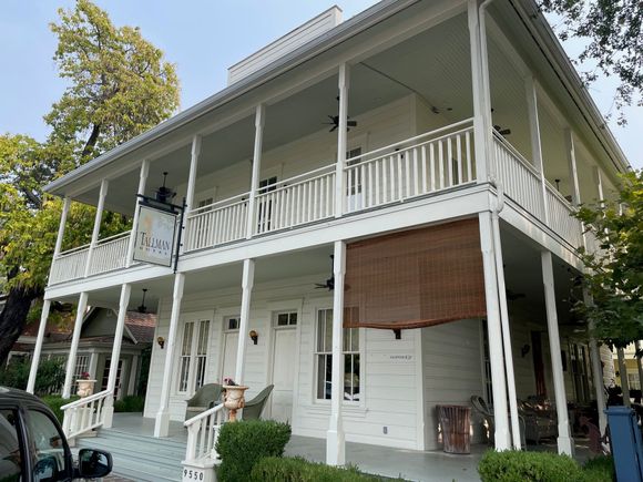 The Tallman Hotel.  Four rooms inside and some lovely rooms around a back courtyard.  Was recently sold to a small boutique chain.