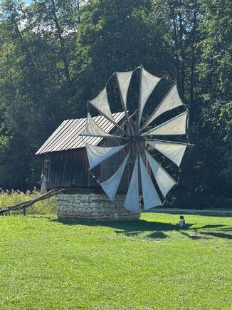This windmill is made from cloth - very unique