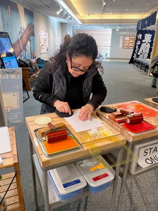 Making our own "wood block" prints