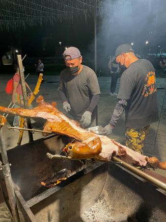 The market contained food and lots of crafts