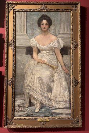 A beautiful woman in white