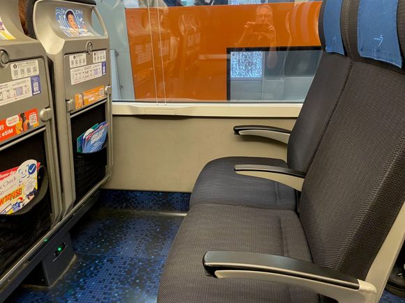 Lots of leg room on the train