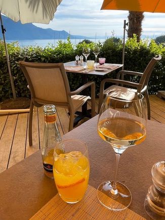 Drinks and dinner on the terrace 