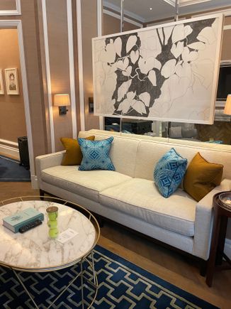 The sitting area in the suite