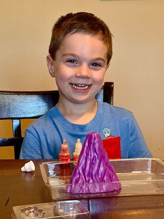 The mad scientist is about to make lava come spewing from that volcano!