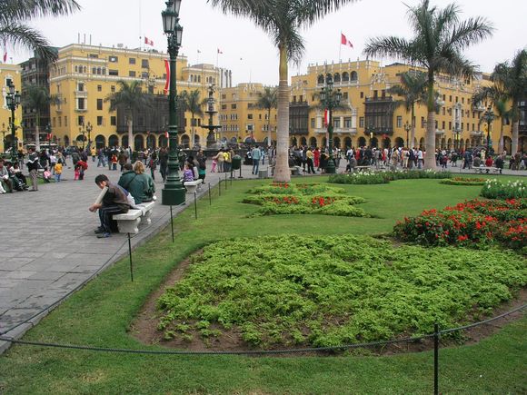 The lovely Plaza Mayor in Lima Peru, I was on my way to Cusco and then on to Machu  Picchu