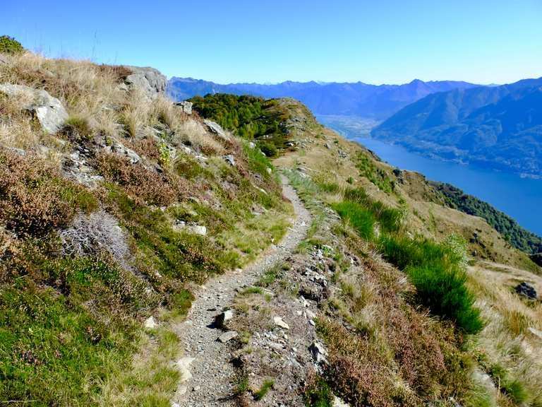 Hiking trail from Rasa cableway (Centovalli) to Pizzo Leone