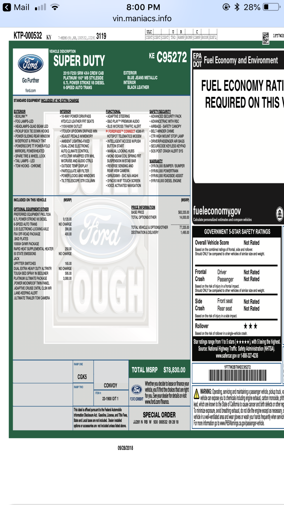 Finally got my Window Sticker! Ford Truck Enthusiasts Forums