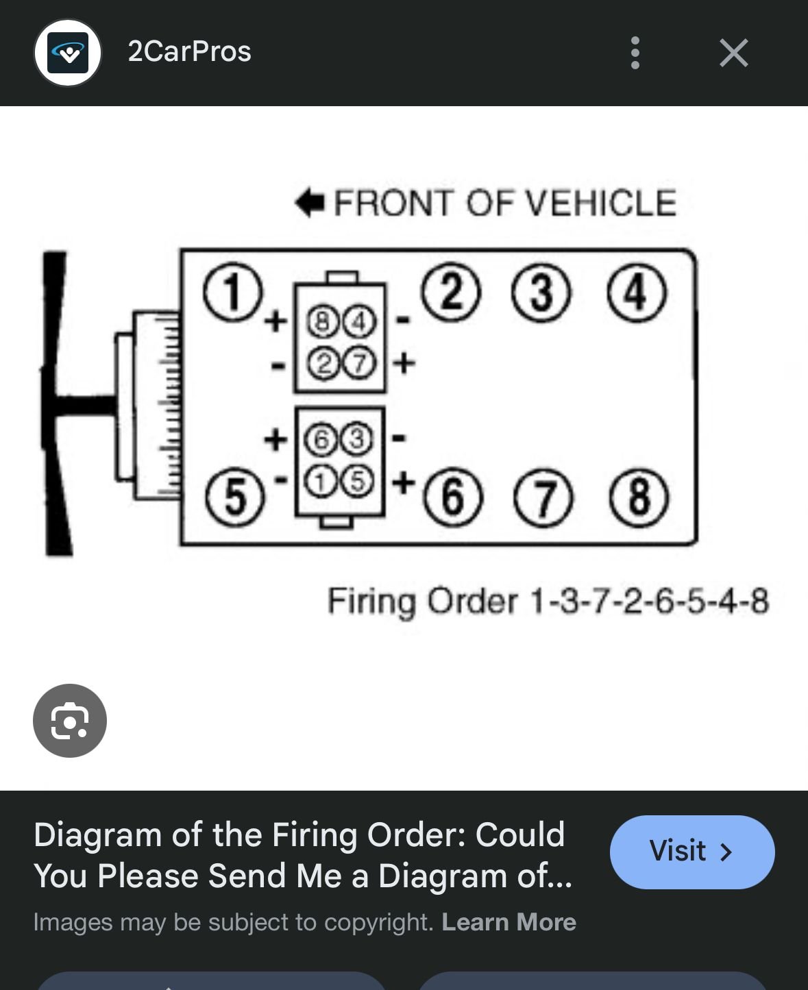 It seems to prefer this order on the coils, when routing the plug wires like shown above it has no power what so ever, I�m still getting a misfire but upon looking up under the truck I�ve noticed an exhaust leak that needs to be fixed as well 
