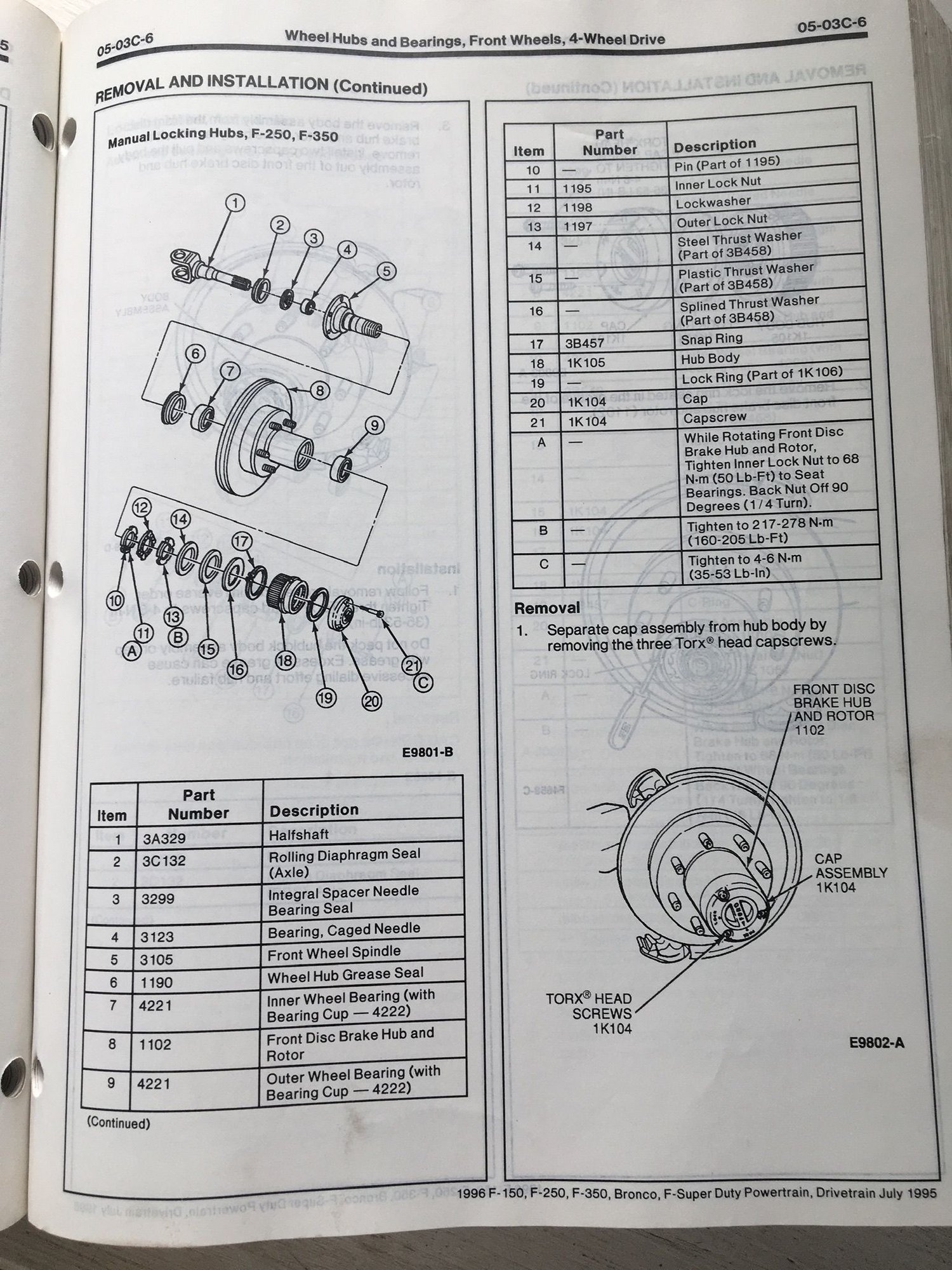 Dana 60 Spindle Nut Correct Torque/wheel Bearing Replacment, 48 OFF