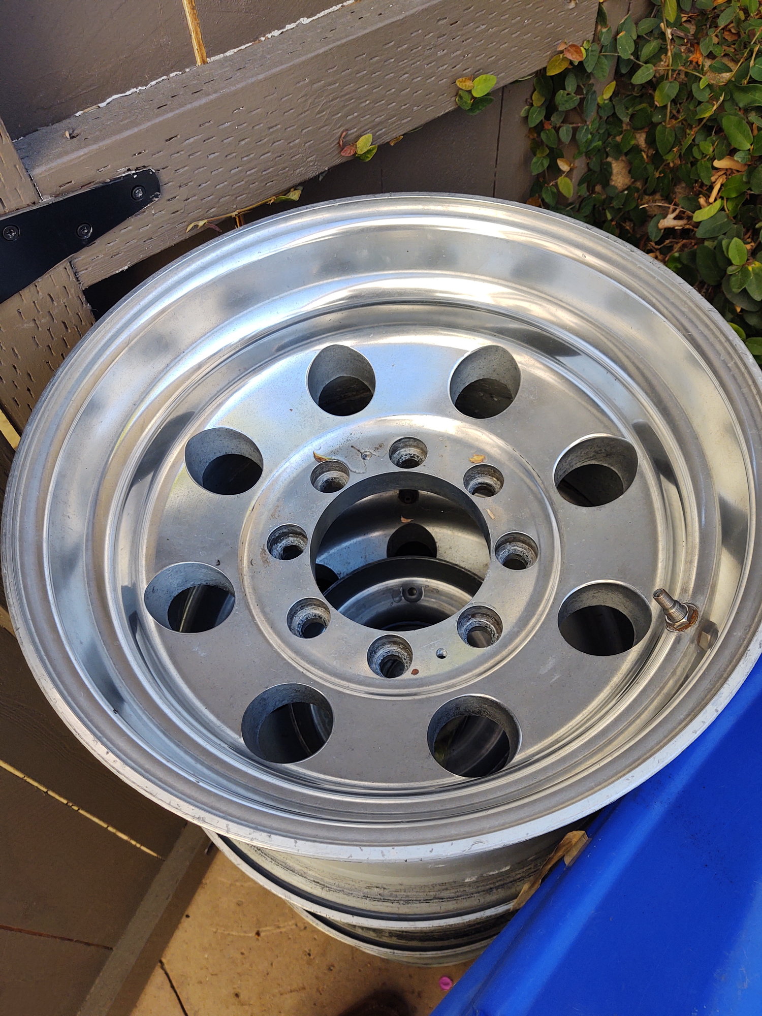 Vintage Weld Racing Aluminum Ford Truck Rims 16.5x10.5 8x6.5 Bolt 