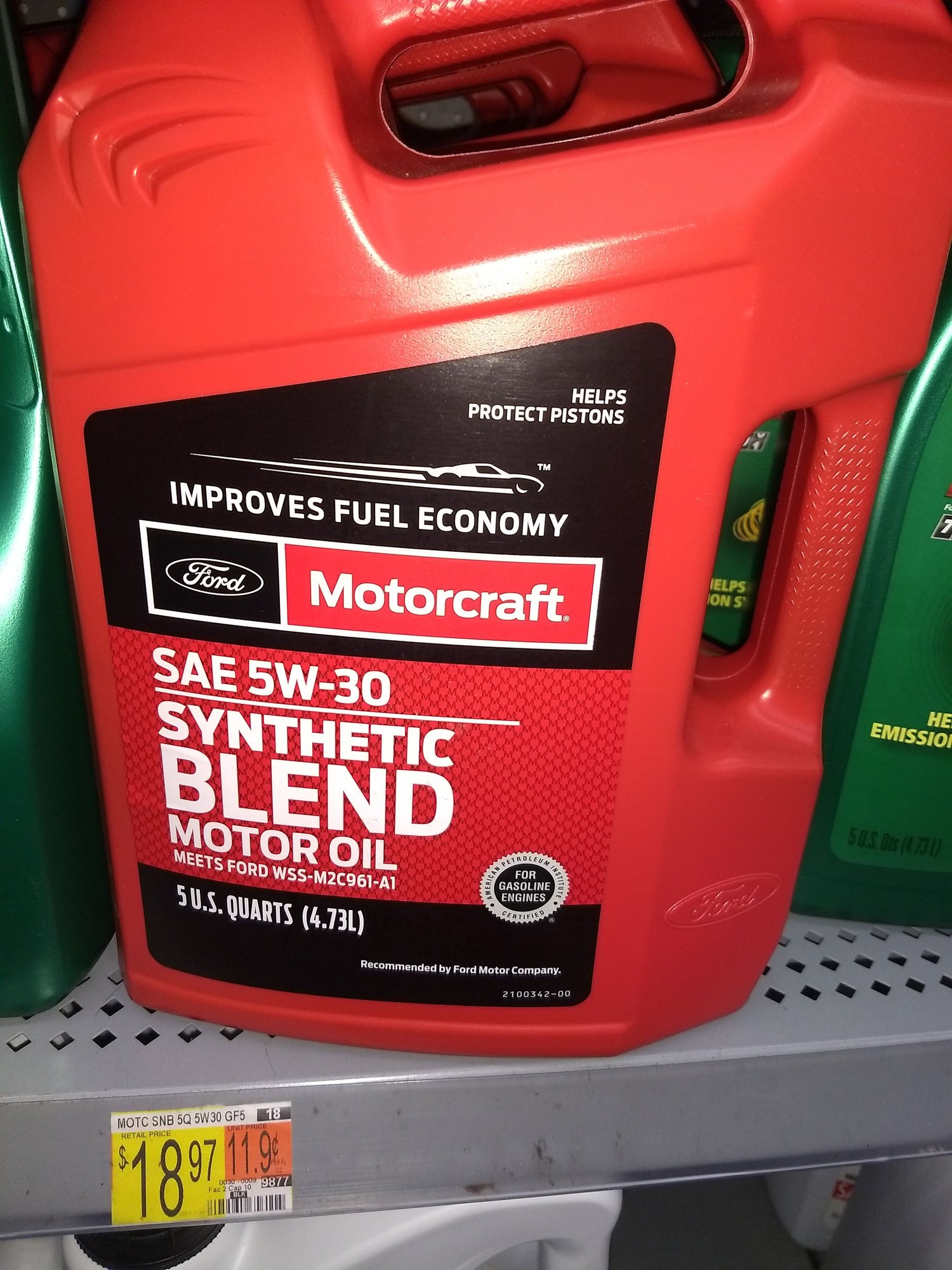 Ford Motorcraft SAE 5W-30 API SP Synthetic Blend Motor Oil