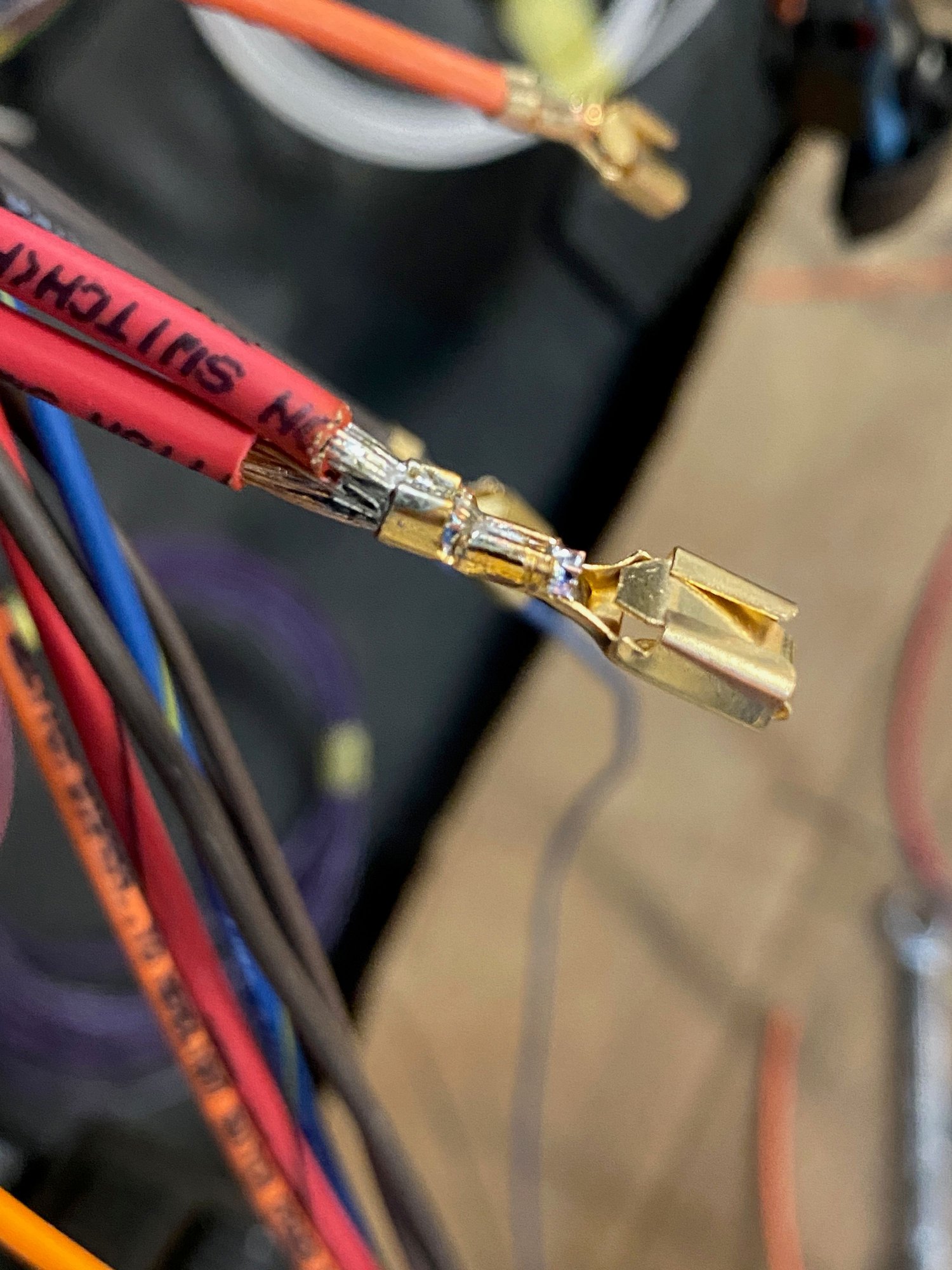 New fuse panel requires 2 10ga wires to feed so I piggybacked the 10's.