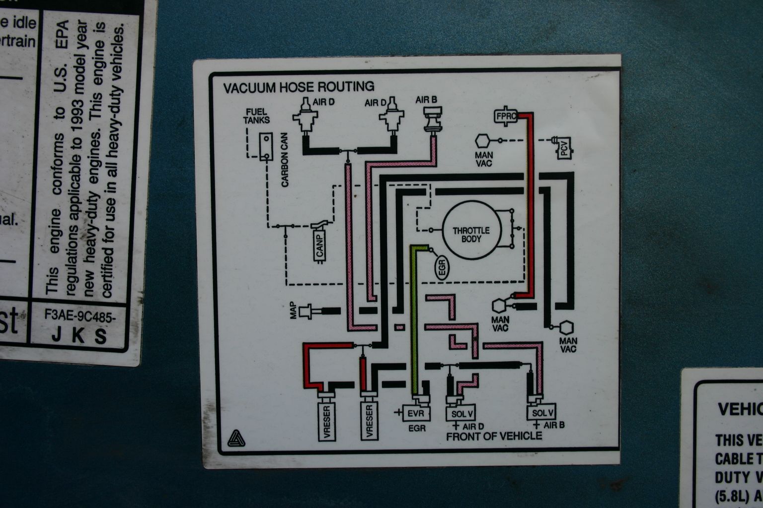 Need pictures of engine bay, emissions diagram 1993 F250 Gas - Page 2