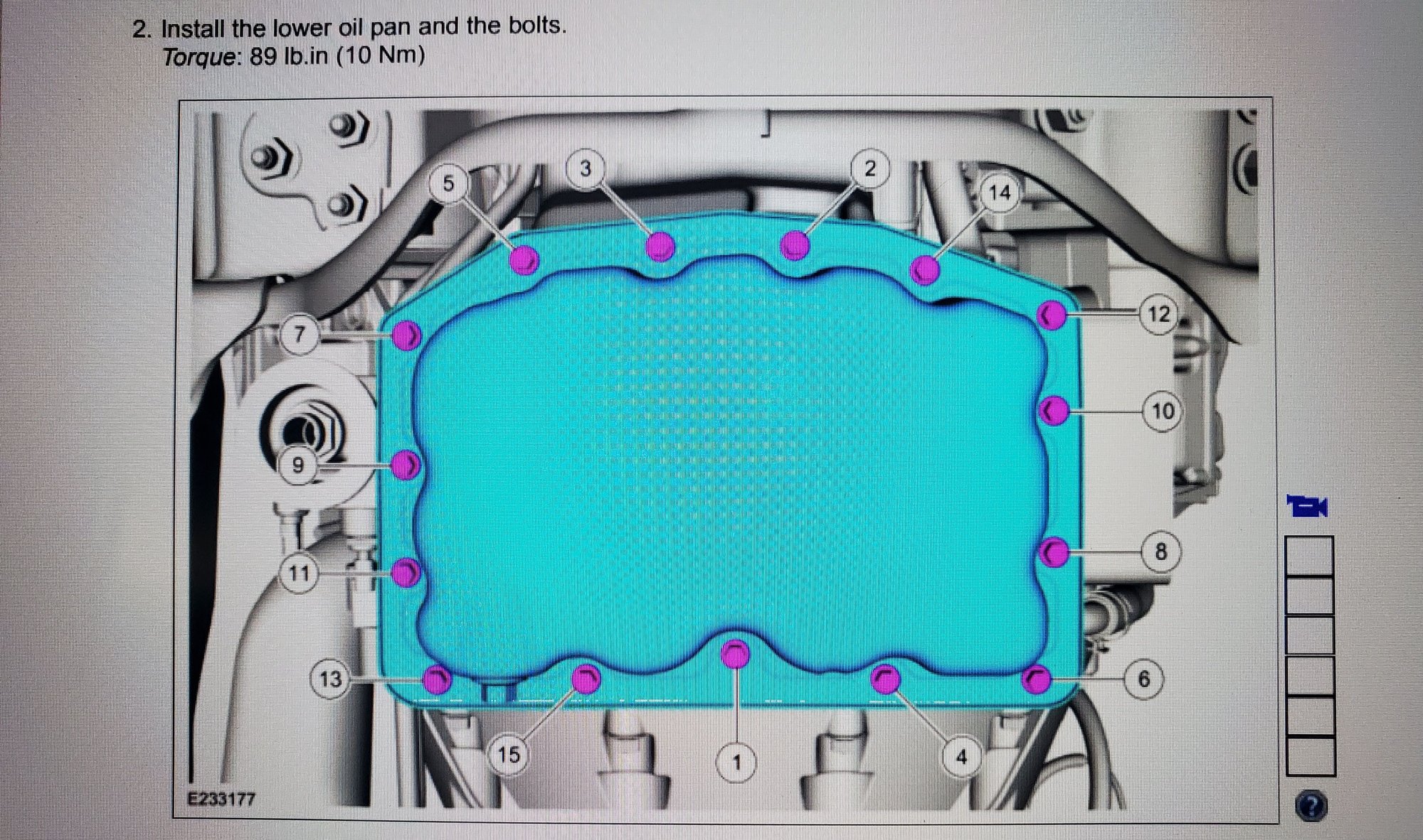 17' oil pan bolt torque specs Ford Truck Enthusiasts Forums