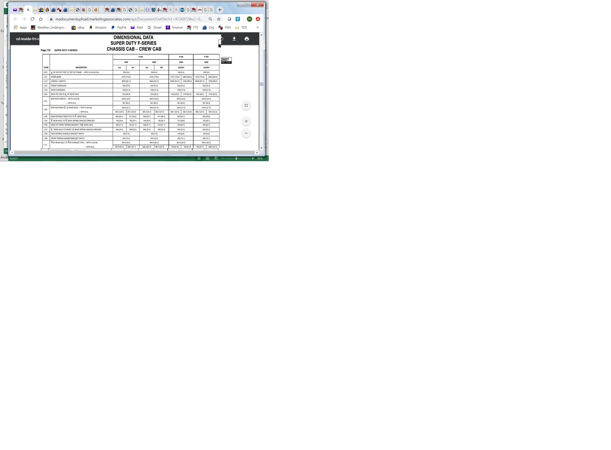 ford f150 wheelbase chart