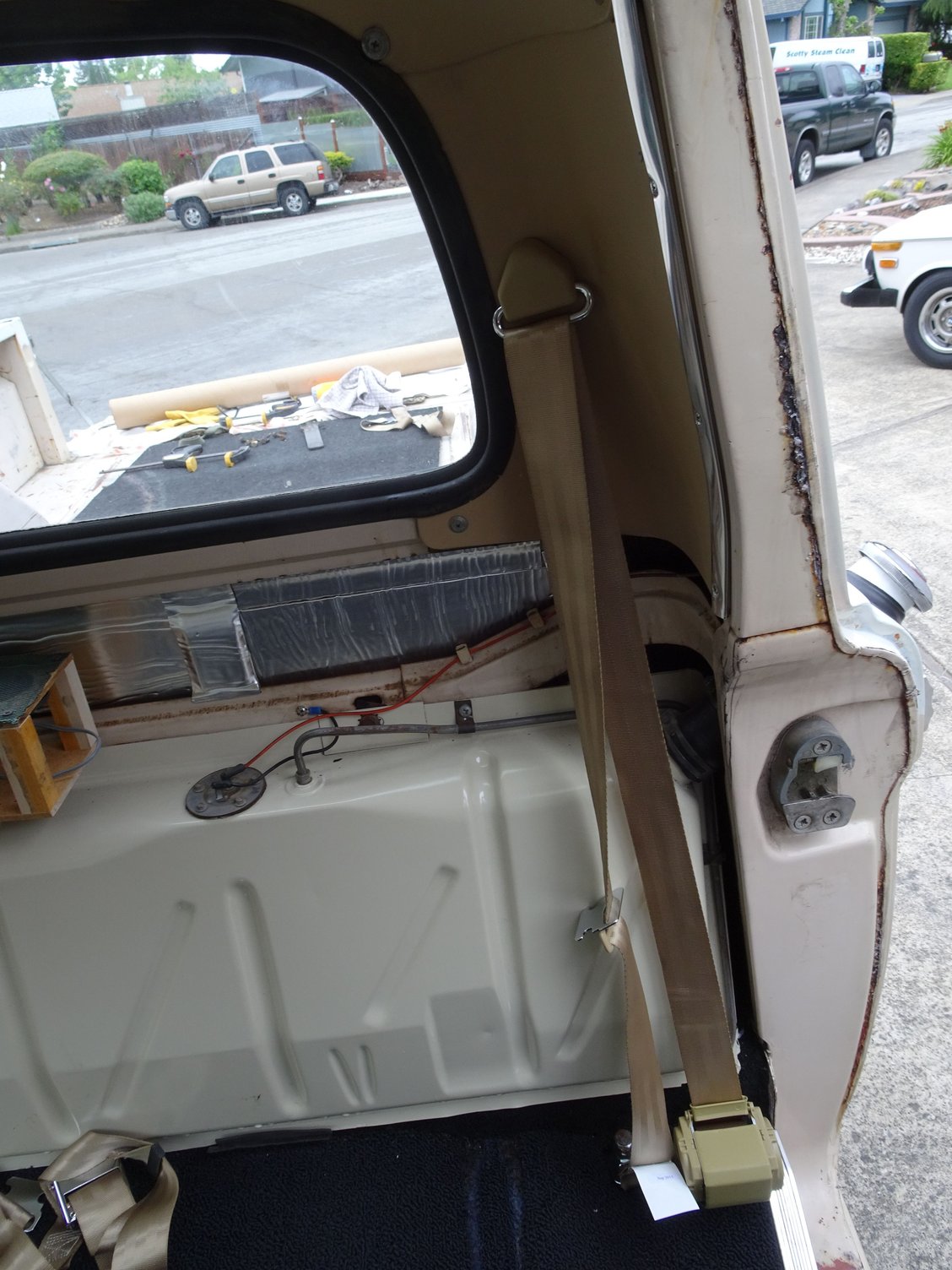 3 Point Seat Belt / Shoulder Harness Install Complete Ford Truck