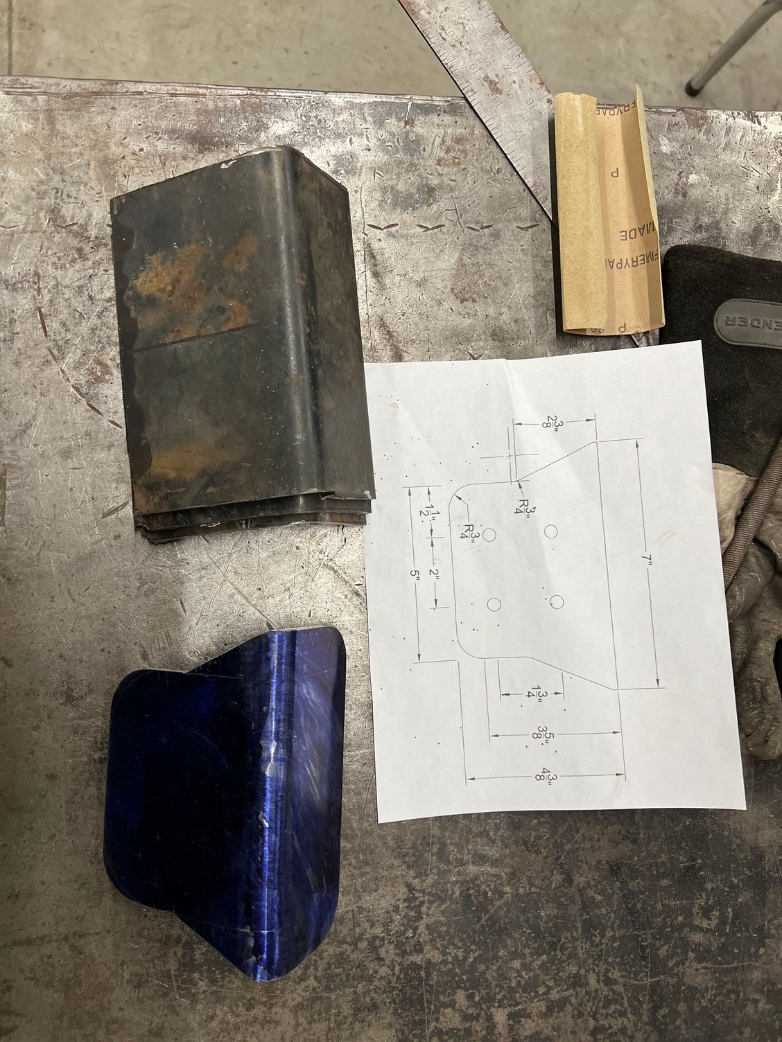 I�ve about got my first piece shaped, but still have holes to drill. Will use this one as my template for the other five pieces. Taking a lunch break, then back out to do some more.