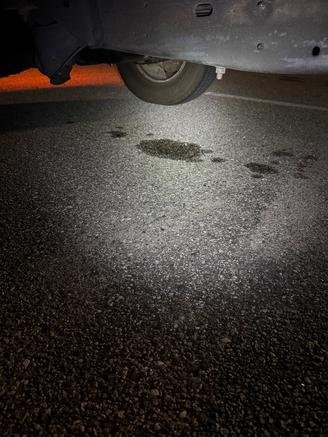 Puddle after 5 days of sitting