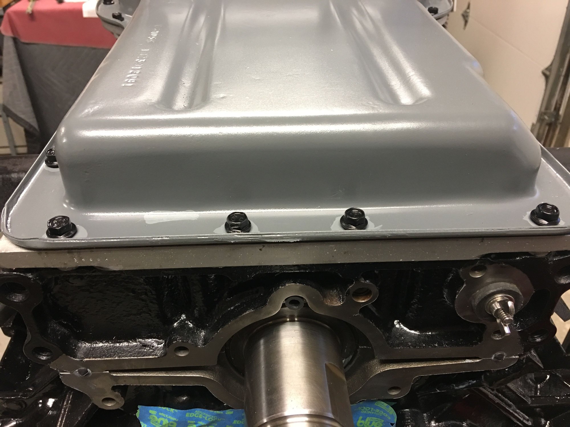 Oil pan rust/paint coming off of inside of oil pan as well Ford Truck