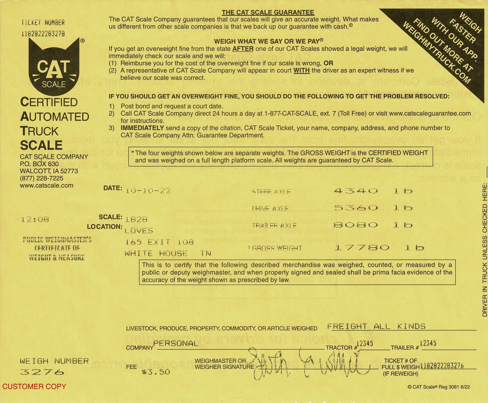 How to read a CAT Scale Ticket - Why It's Important to Weigh Your RV!! 