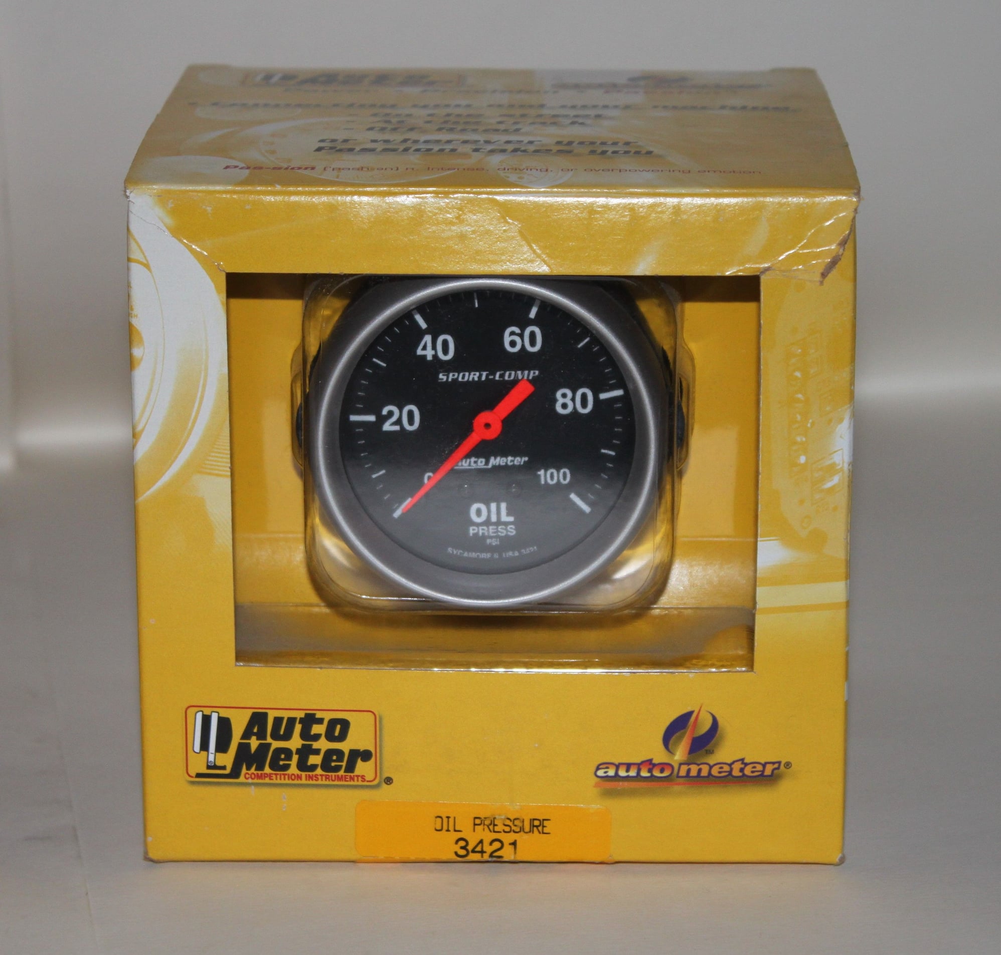 Interior/Upholstery - New Autometer Sport Comp 2 5/8" Mechanical Oil Pressure Gauge, 3421 - New - -1 to 2024  All Models - Lonsdale, MN 55046, United States