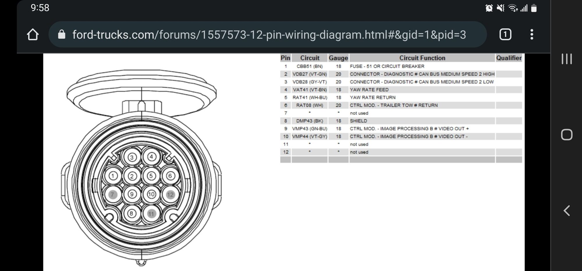 12-pin Wiring Diagram - Ford Truck Enthusiasts Forums