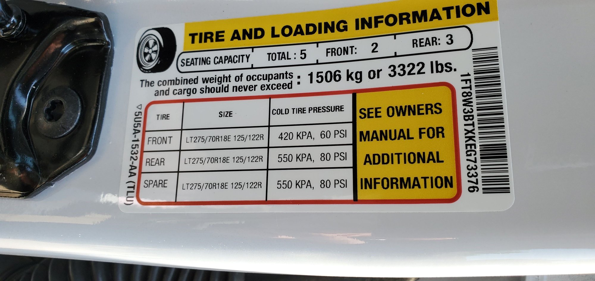 Payload Capacity 2019 F350 XLT 6.7 SRW longbed crew Ford Truck