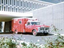 Found picture on a facebook this morning. Its  Phoenix Fire Rescue 7 from back in 1977. Quote from the post "Remember these rescues that were manufactured by Modulance in Texas?  I don't know how the alternators kept up. Two large Unity beacons, a Mars 888 light, Unitrol siren and air horn that ran off of an electric compressor.