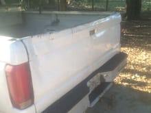 My old beat up with broke latch tailgate