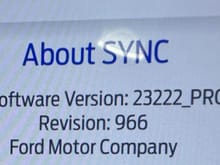 SYNC Version Info