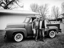 This is about 30 years after high school & my Dad has stored my '54 F100 for all those years....He's a great Dad.