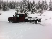 obs f350 flatbed snow 2